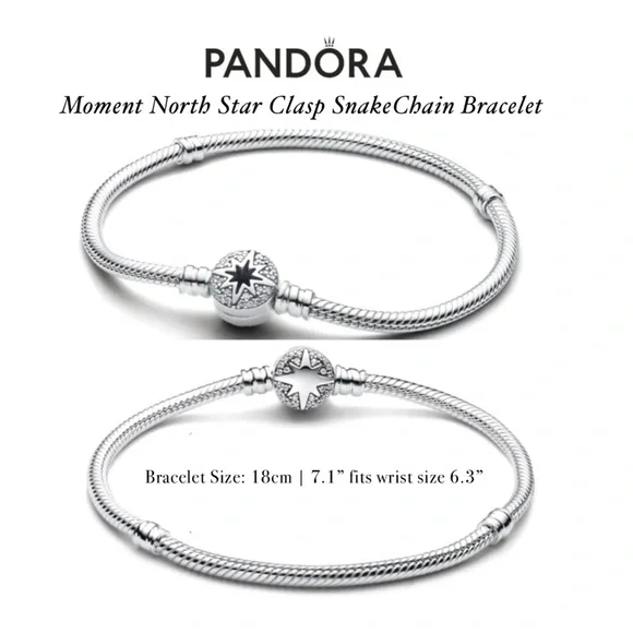 Pandora | Jewelry | Pandora Moments North Star Clasp Snake Chain